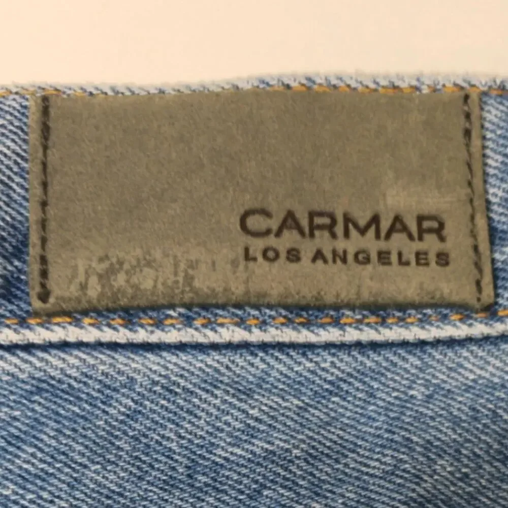 Carmar Beatrice Rhinestone Zipper Distressed Mini Skirt Size 26‎